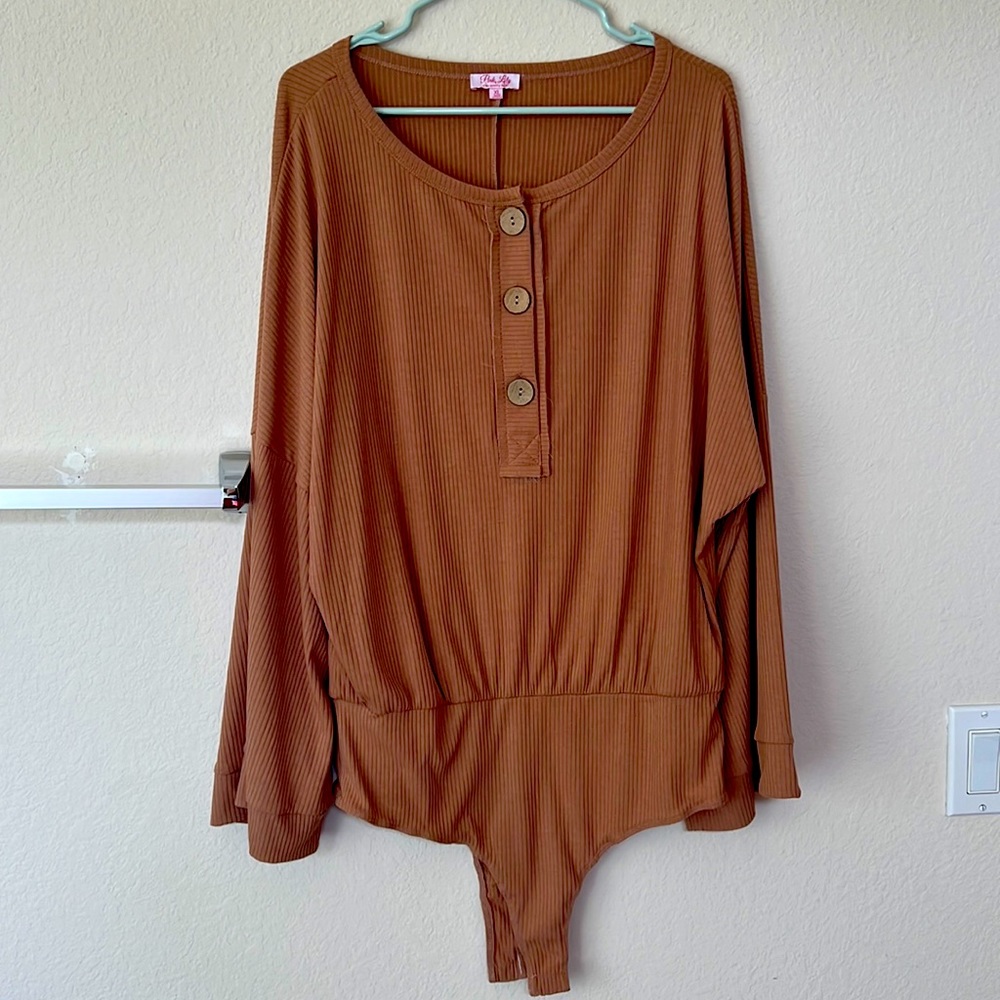 Pink Lilly terra cotta body suit